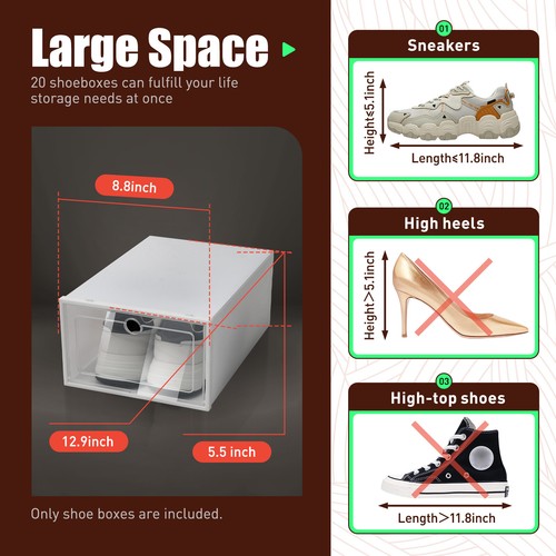 Pack magnetic shoe storage - 20,